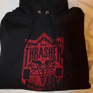 Thrasher 666 Black Hoodie NWT